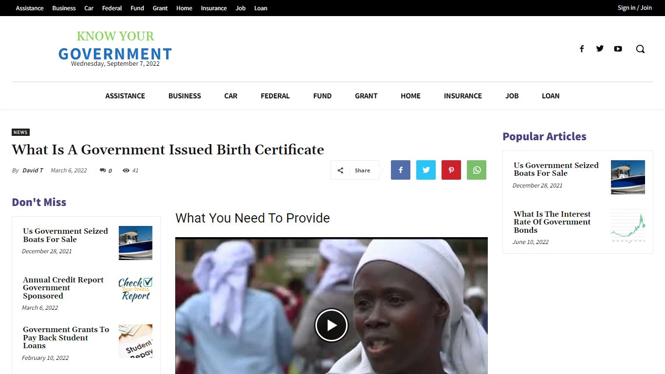 What Is A Government Issued Birth Certificate